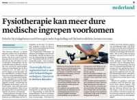 Trouw: Fysiotherapie bespaart medische kosten - Fysiotherapie Leiden